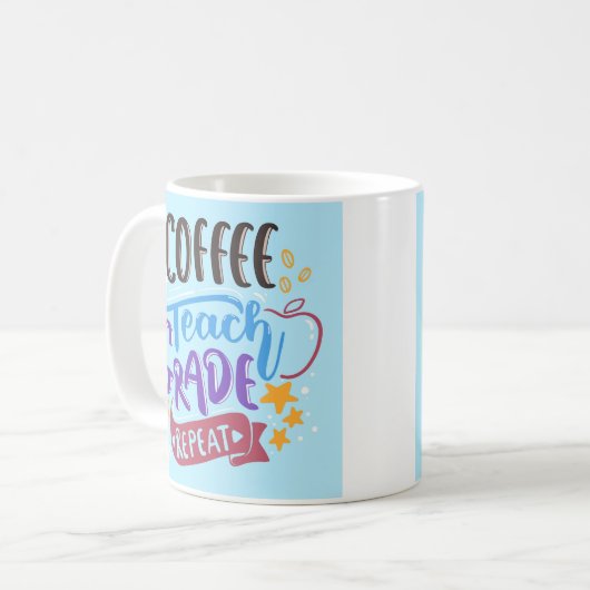 Coffee Teach Grade Repeat Koffiemok (Voorkant links)