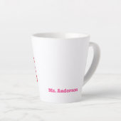 Coffee Teach Herhaal Roze Leraar Mok (Rechterhoek)