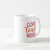 'Coffee Teach Repeat' Fun Relatable Teacher Gift  Koffiemok (Voorkant rechts)