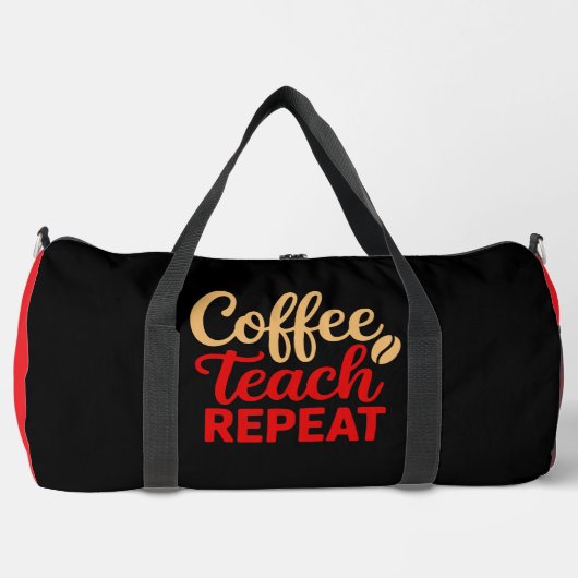 Coffee Teach Repeat Teacher Plunjezak (Voorkant)