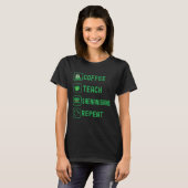 Coffee Teach Shenanigans Repeat Teacher St Patrick T-shirt (Voorkant volledig)