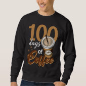 Coffee Teacher  100 Coffee Cups 100th Day School Trui (Voorkant)