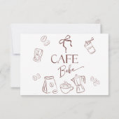 Coffee Theme Cafe Bebe Brewing Baby Shower Bedankkaart (Achterkant)