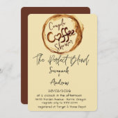 Coffee Themed Couple Shower Invitation Kaart (Voorkant / Achterkant)