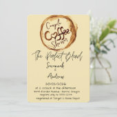 Coffee Themed Couple Shower Invitation Kaart (Staand voorkant)