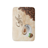 Coffee Themed Memory Foam Bath Mat (Voorkant Verticaal)