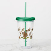 Coffee Themed Tumbler Acryl Drinkbeker (Voorkant)