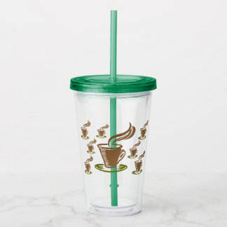Coffee Themed Tumbler Acryl Drinkbeker