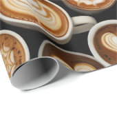 Coffee Themed Wrapping Paper Cadeaupapier (Rol Hoek)
