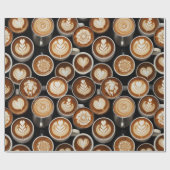 Coffee Themed Wrapping Paper Cadeaupapier (Vlak)