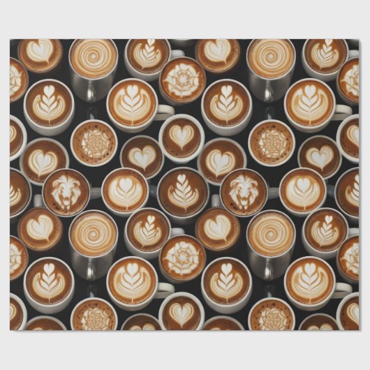 Coffee Themed Wrapping Paper Cadeaupapier (Vlak)