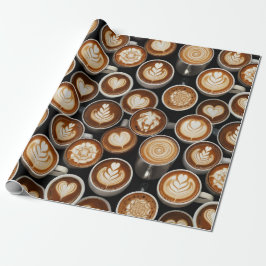 Coffee Themed Wrapping Paper Cadeaupapier