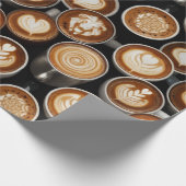 Coffee Themed Wrapping Paper Cadeaupapier (Hoek)