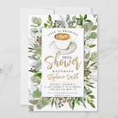 Coffee Thleed Bridal Shower-uitnodiging Kaart (Voorkant)