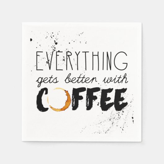 Coffee Thlepaper Napkin Servet (Voorkant)