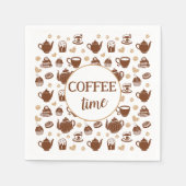 Coffee-tijdpapier Napkin Servet (Voorkant)