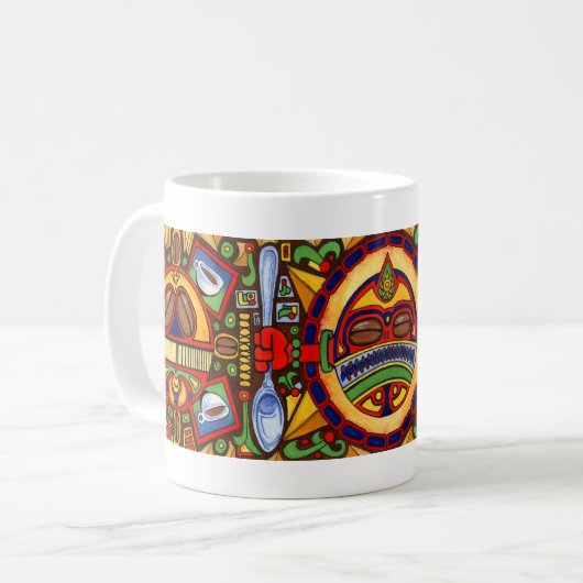 Coffee Tiki Mok - Totems (Voorkant links)