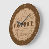 Coffee time Acrylic Wall Clock Grote Klok (Hoek)