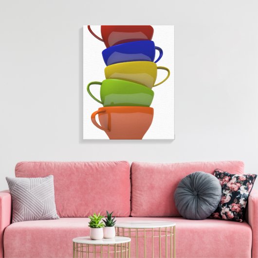 Coffee time canvas afdruk (Insitu (Woonkamer))