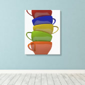 Coffee time canvas afdruk (Insitu (Houten vloer))