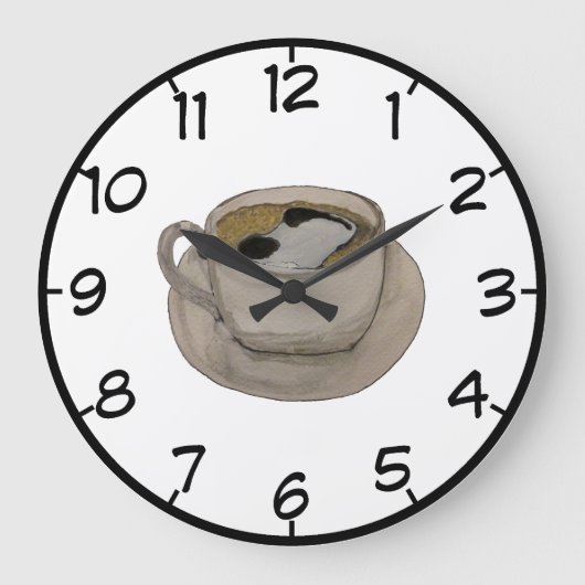 Coffee Time Clock Grote Klok (Voorkant)