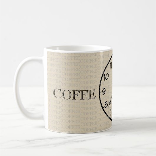 Coffee Time Clock Koffiemok (Links)