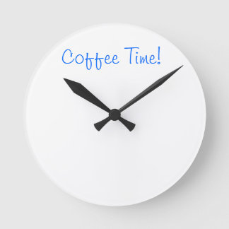Coffee Time Clock Ronde Klok