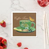Coffee Time Cup & Saucer Napkins Servet (Insitu)