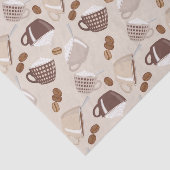 Coffee Time Cups Brown Grains Caffeine Lover Drink Tissuepapier (Detail)
