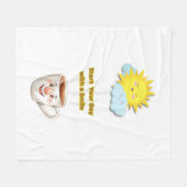 Coffee Time – Cute Smiling Cup Fleece Deken (Voorkant (Horizontaal))