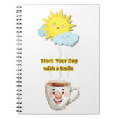 Coffee Time – Cute Smiling Cup Notitieboek (Voorkant)