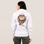 **Coffee Time – Cute Smiling Cup Steam  Hoodie (Achterkant volledig)