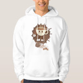 **Coffee Time – Cute Smiling Cup Steam  Hoodie (Voorkant)