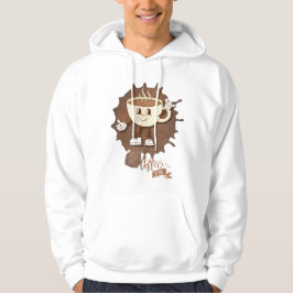**Coffee Time – Cute Smiling Cup Steam  Hoodie