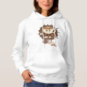 **Coffee Time – Cute Smiling Cup Steam  Hoodie (Voorkant)