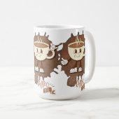 **Coffee Time – Cute Smiling Cup Steam  Koffiemok (Voorkant rechts)