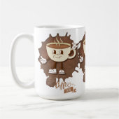 **Coffee Time – Cute Smiling Cup Steam  Koffiemok (Links)