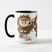 **Coffee Time – Cute Smiling Cup Steam  Mok (Links)