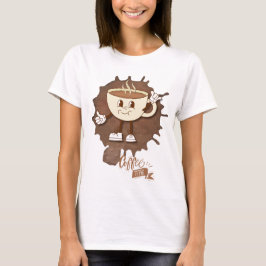 **Coffee Time – Cute Smiling Cup Steam  T-shirt