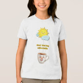 Coffee Time – Cute Smiling Cup Tri-Blend Shirt (Voorkant)
