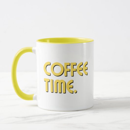 Coffee Time | Eenvoudige Minimalistische Dagelijks Mok (Links)