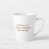 "Coffee Time" Esthetische Typografie Reisbeker Latte Mok (Rechts)