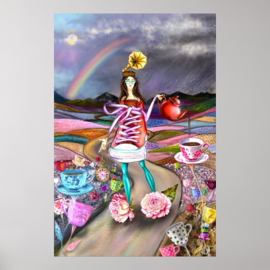 Coffee Time Fantasy Poster Print (Voorkant)