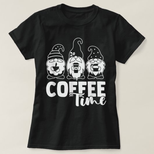 Coffee Time Gnomes Caffeine T-shirt (Design voorkant)