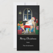 Coffee Time on Christmas Eve Feestdagenkaart (Voorkant)