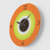 Coffee Time Orange Stylish Grote Klok (Hoek)