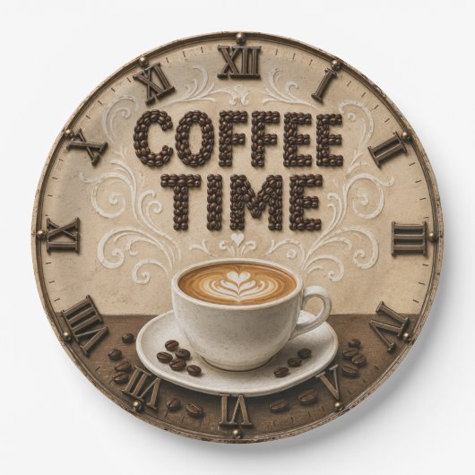 Coffee Time  Papieren Bordje (Voorkant)