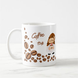 Coffee Time Says the Gnome op een  Koffiemok