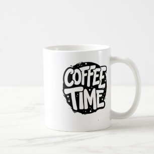 Coffee Time - Vetgedrukte handgeschreven typografi Koffiemok
