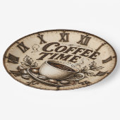 Coffee Time Vintage Rustic Papieren Bordje (Gekanteld)
